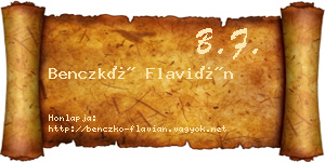 Benczkó Flavián névjegykártya